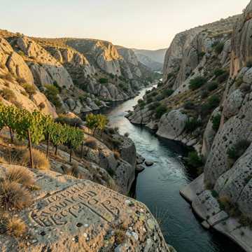 Sou de Foz Côa, meu chão
Onde a pedra tem memória
O Douro guarda a canção
Da minha mais velha histór